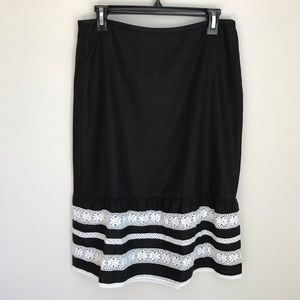 NWT LOFT Black pencil skirt